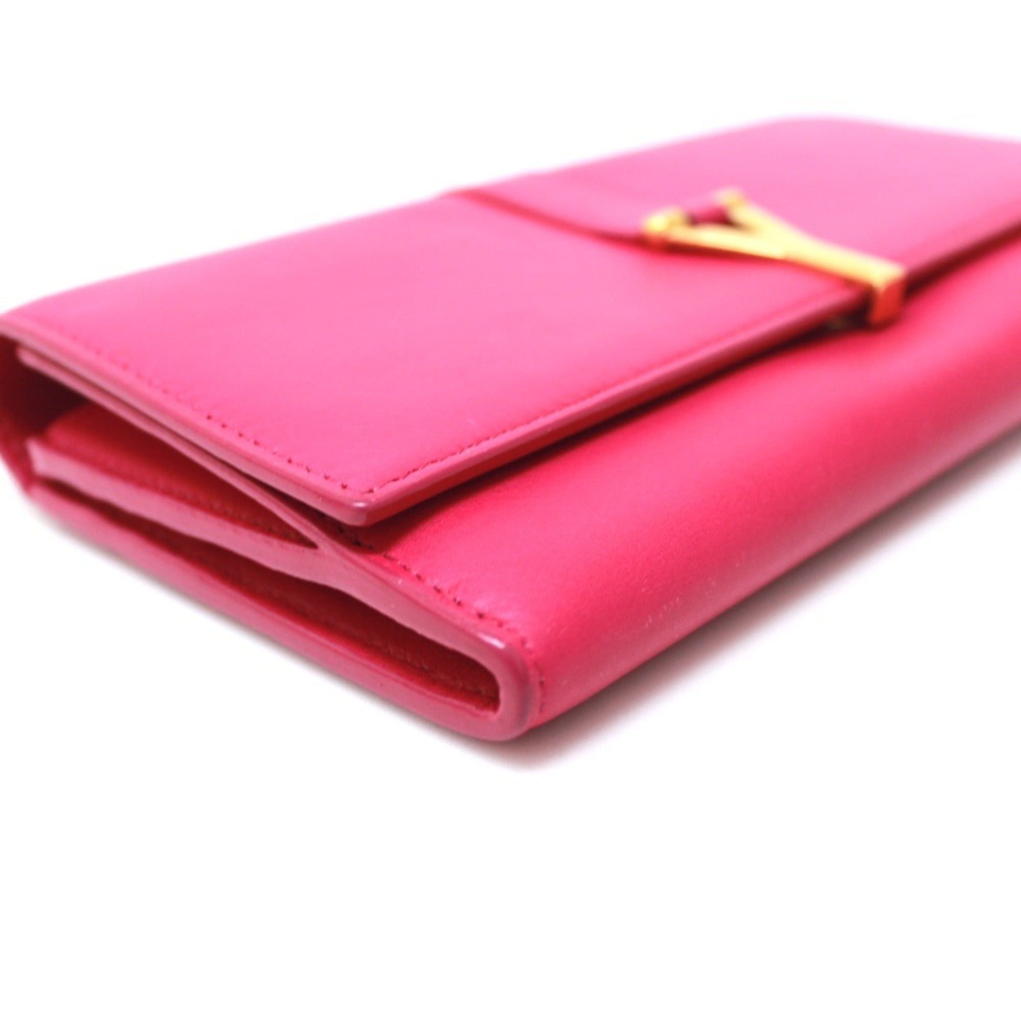 Yves Saint Laurent Yves Saint Laurent SAINT LAURENT PARIS 314995 Y-Line Flap Wallet, Leather, Women's, Pink Size ONE SIZE - 5 Thumbnail