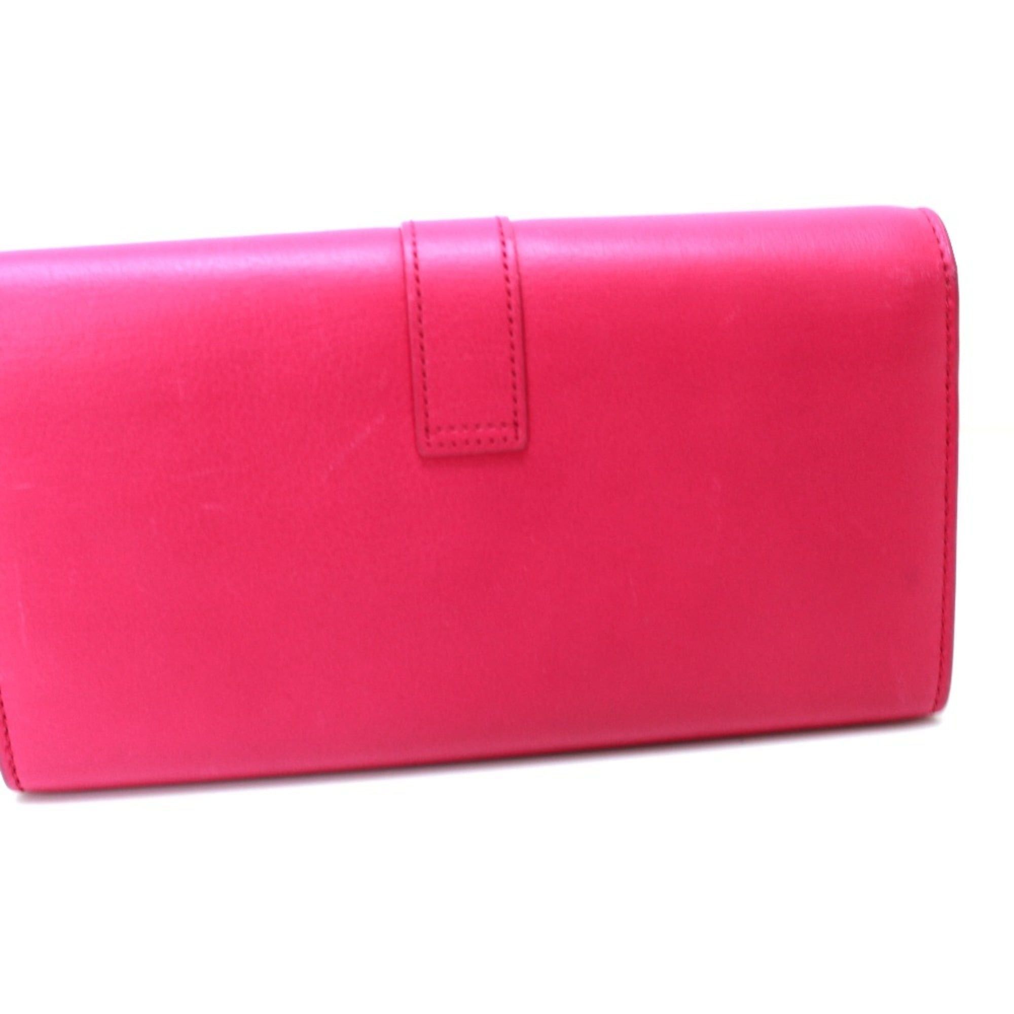 Yves Saint Laurent Yves Saint Laurent SAINT LAURENT PARIS 314995 Y-Line Flap Wallet, Leather, Women's, Pink Size ONE SIZE - 2 Thumbnail