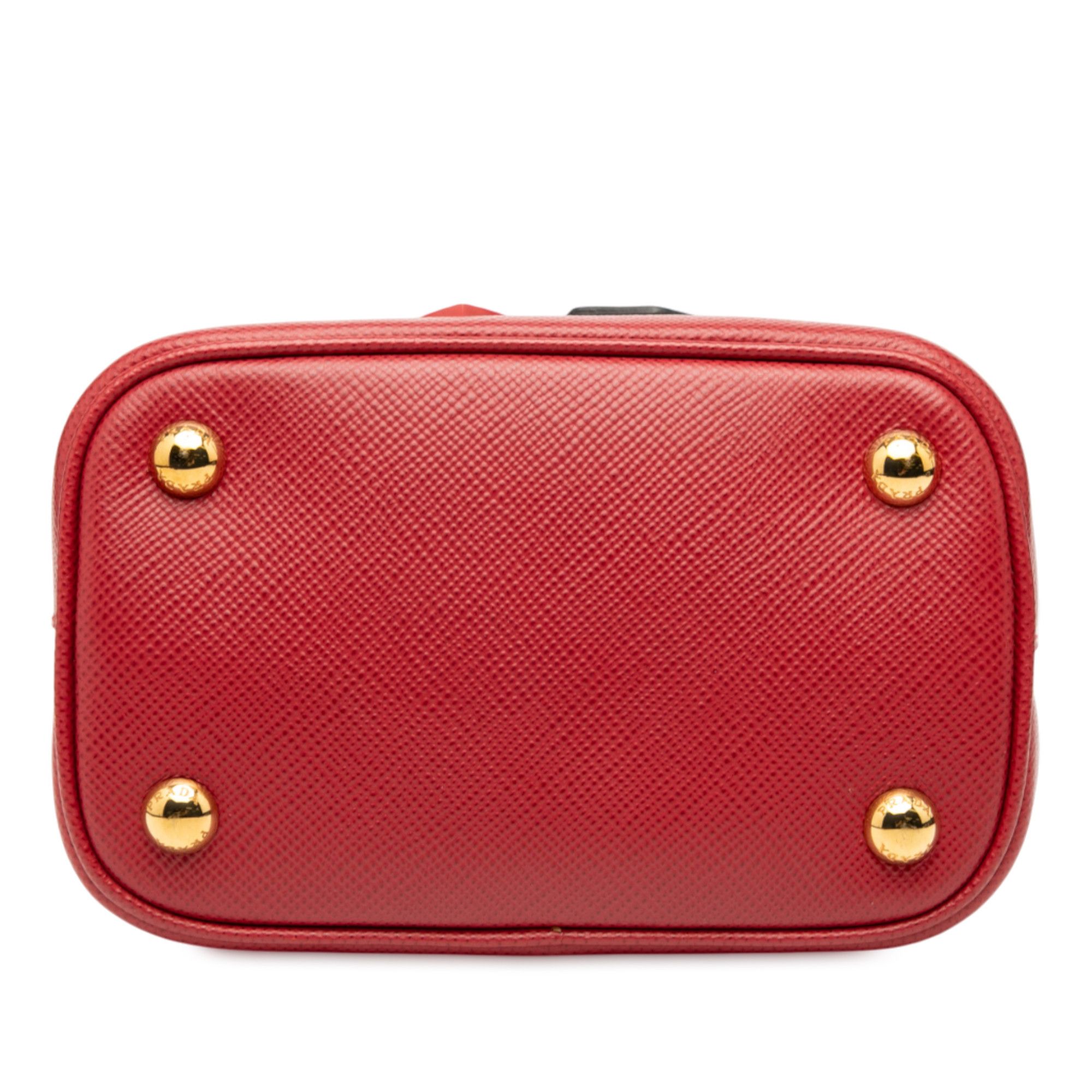 Prada Prada Small Embellished Saffiano Cuir Panier Satchel Size ONE SIZE - 3 Thumbnail