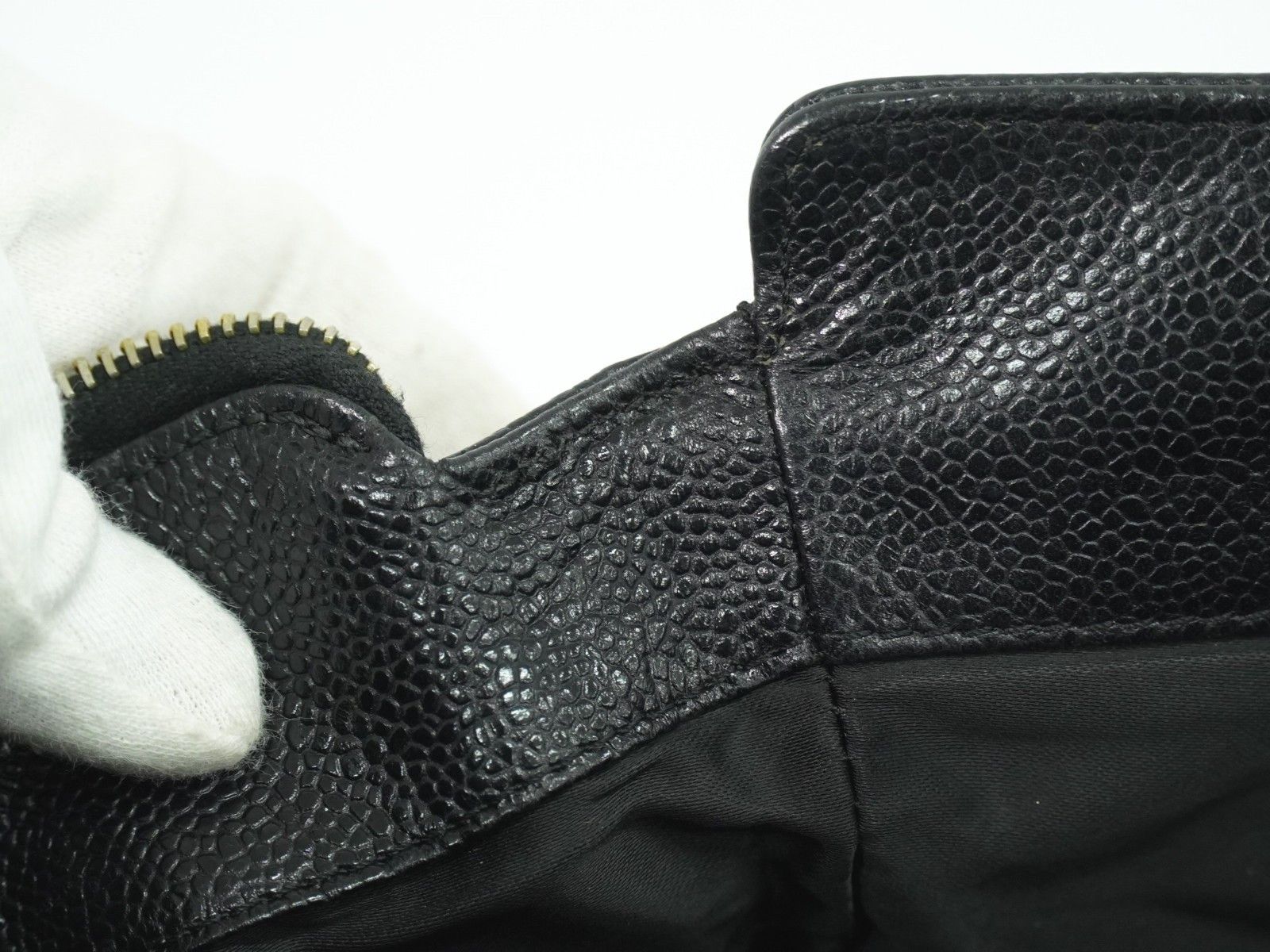 Chanel Chanel Vintage Logo Chain Tote Caviar Size ONE SIZE - 18 Thumbnail