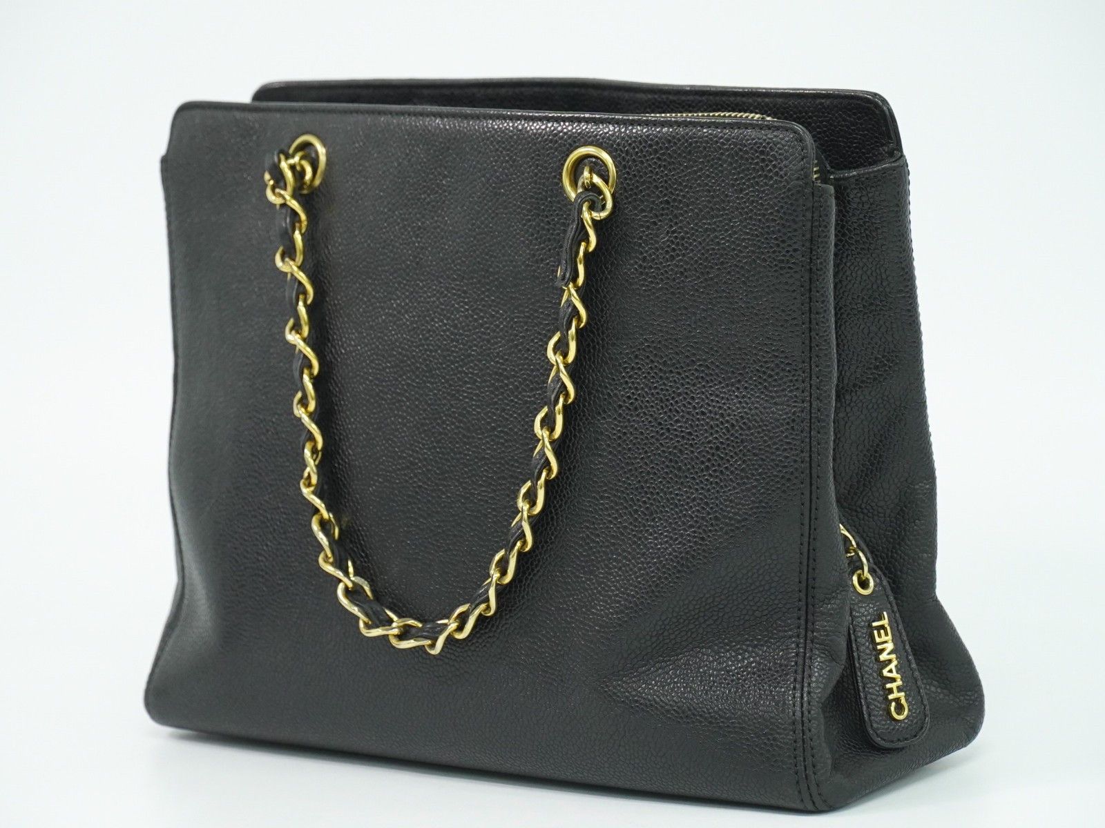 Chanel Chanel Vintage Logo Chain Tote Caviar Size ONE SIZE - 2 Thumbnail