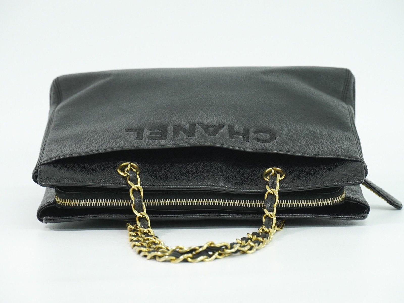 Chanel Chanel Vintage Logo Chain Tote Caviar Size ONE SIZE - 11 Thumbnail