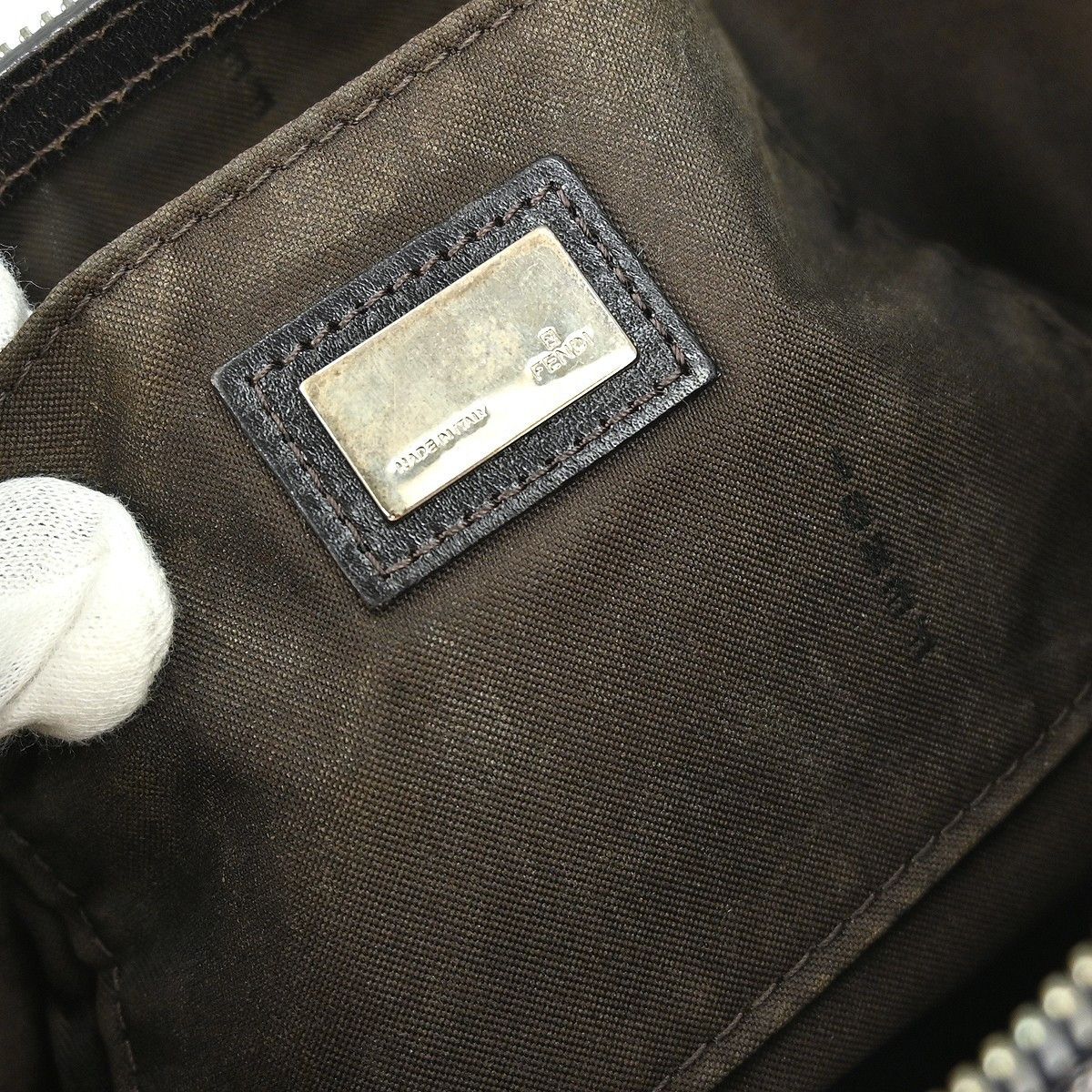 Fendi Fendi Belted Pochette Zucca Canvas Size ONE SIZE - 4 Thumbnail