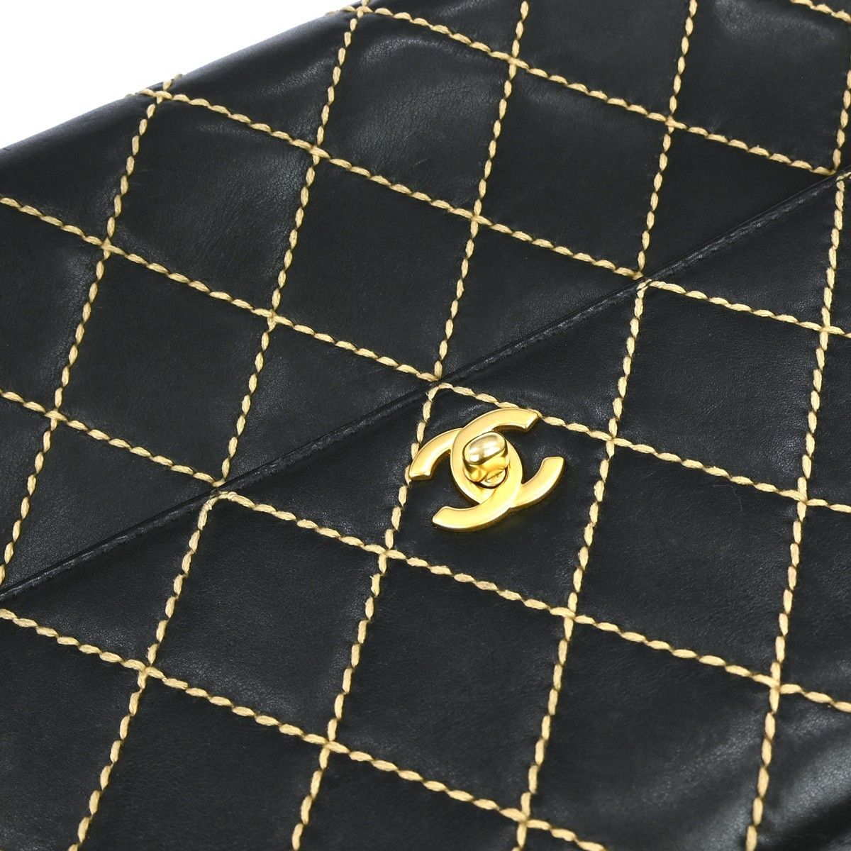 Chanel Chanel Surpique Classic Top Handle Flap Bag Quilted Lambskin Size ONE SIZE - 10 Thumbnail