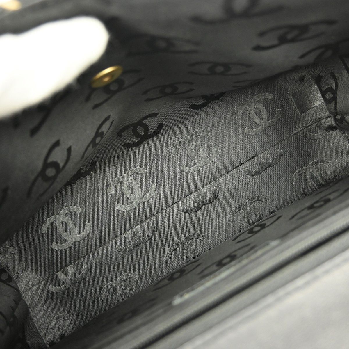 Chanel Chanel Surpique Classic Top Handle Flap Bag Quilted Lambskin Size ONE SIZE - 3 Thumbnail