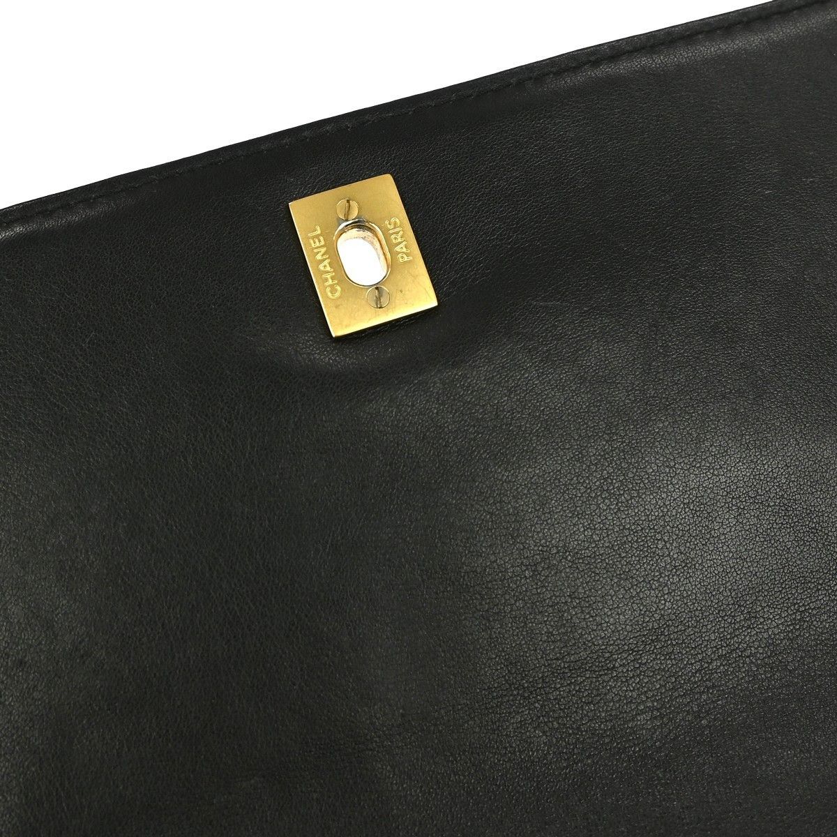 Chanel Chanel Surpique Classic Top Handle Flap Bag Quilted Lambskin Size ONE SIZE - 9 Thumbnail