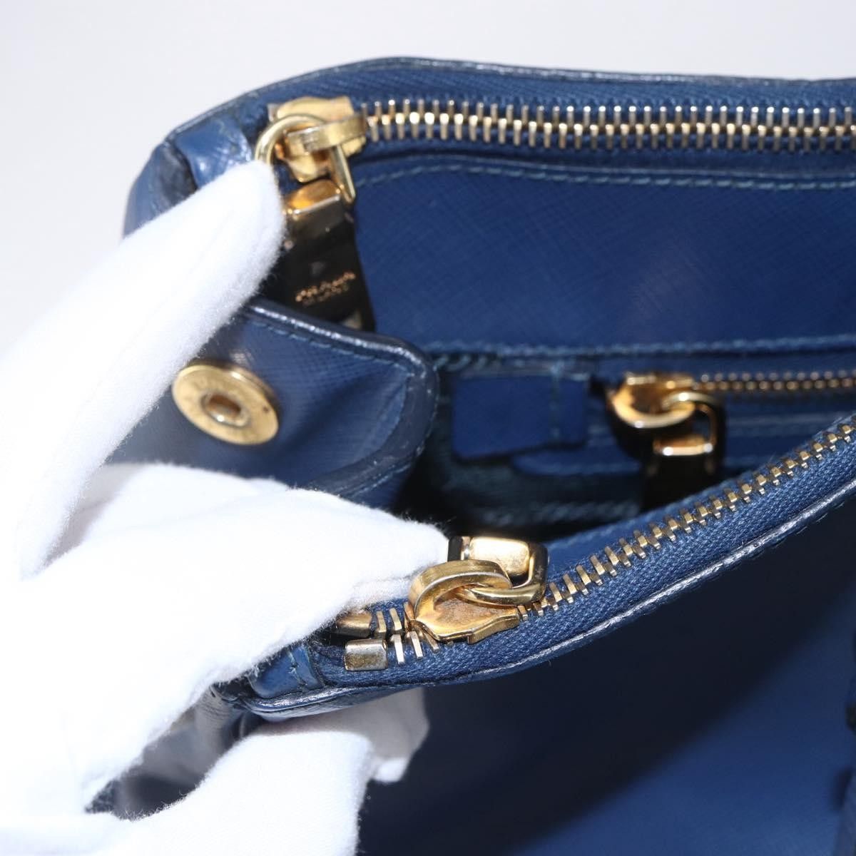 Prada Prada Galleria Double Zip Tote Saffiano Leather Size ONE SIZE - 16 Thumbnail