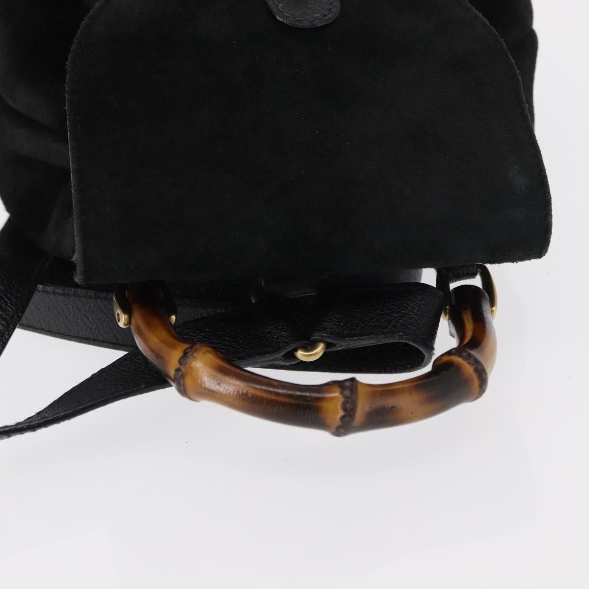 Gucci Gucci Vintage Bamboo Backpack Suede Size ONE SIZE - 14 Thumbnail