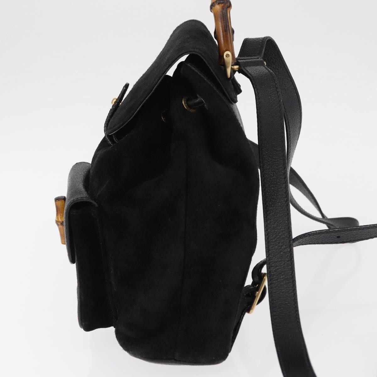 Gucci Gucci Vintage Bamboo Backpack Suede Size ONE SIZE - 3 Thumbnail
