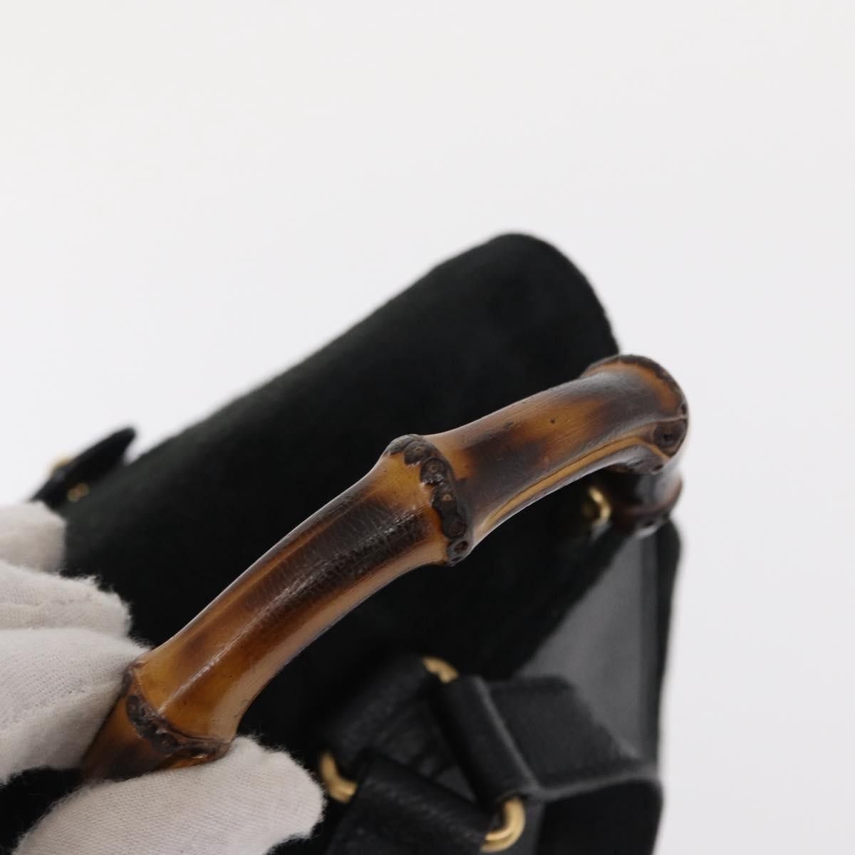 Gucci Gucci Vintage Bamboo Backpack Suede Size ONE SIZE - 8 Thumbnail