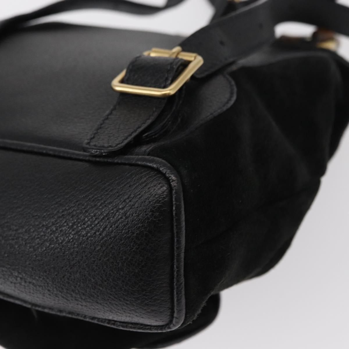Gucci Gucci Vintage Bamboo Backpack Suede Size ONE SIZE - 12 Thumbnail