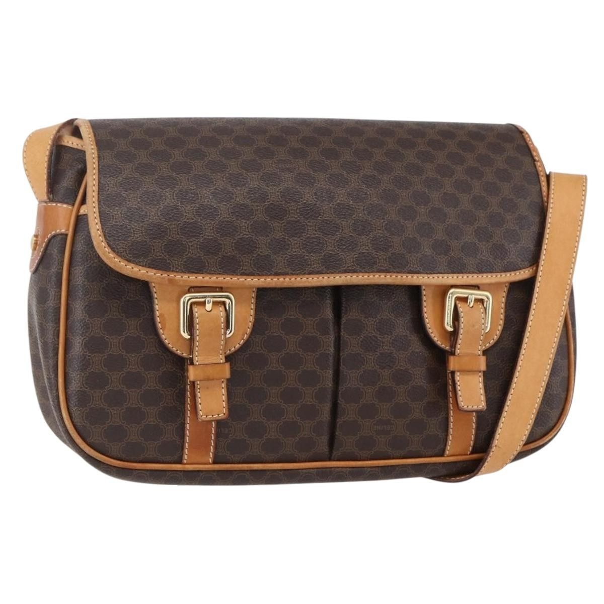Celine Celine Vintage Macadam Shoulder Bag Canvas and Leather Size ONE SIZE - 17 Thumbnail