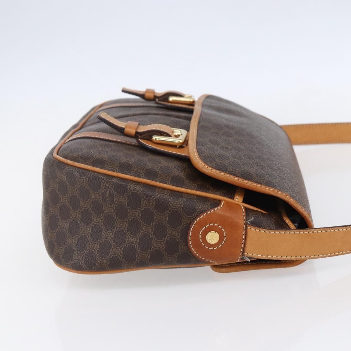 Celine Celine Vintage Macadam Shoulder Bag Canvas and Leather Size ONE SIZE - 4 Thumbnail