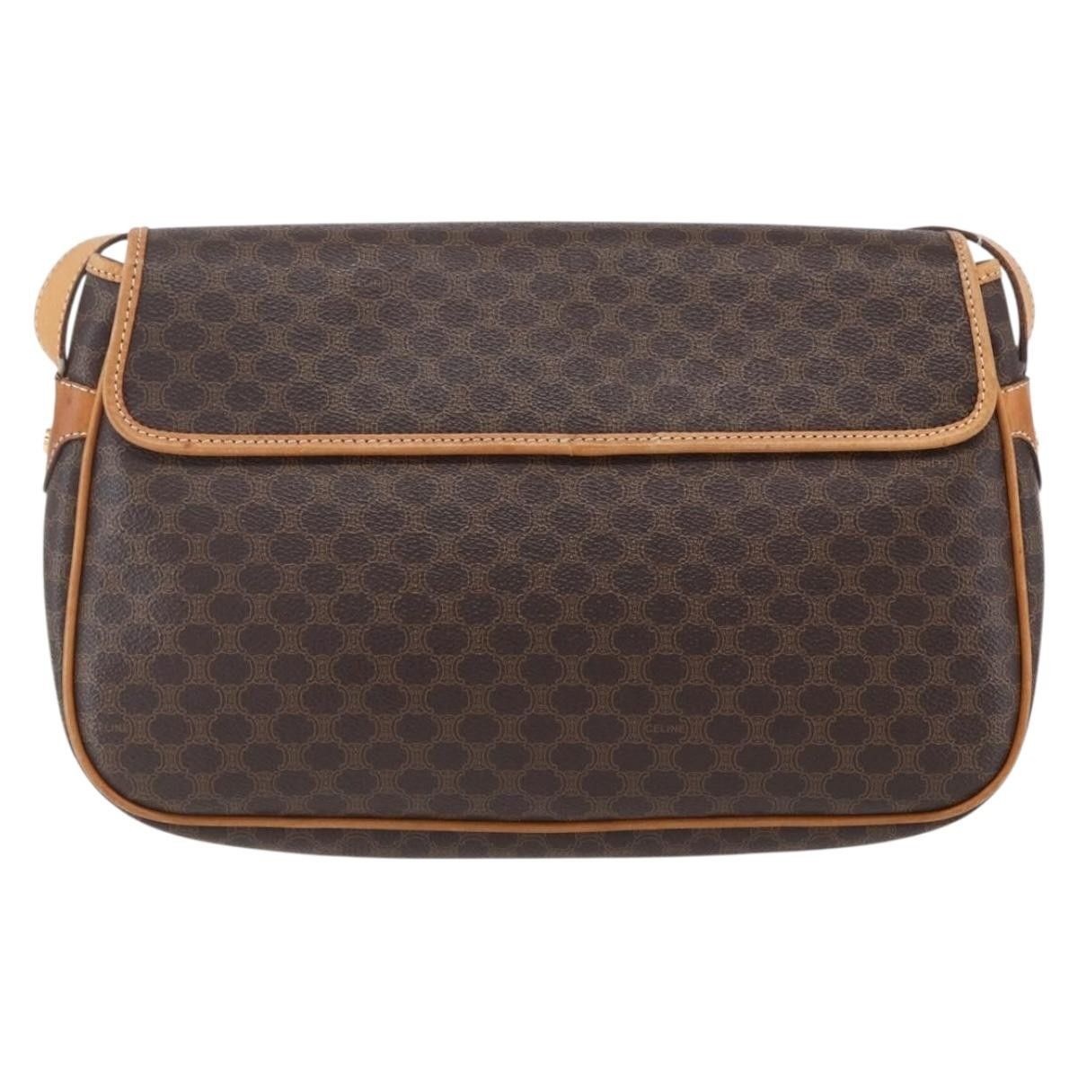 Celine Celine Vintage Macadam Shoulder Bag Canvas and Leather Size ONE SIZE - 2 Thumbnail