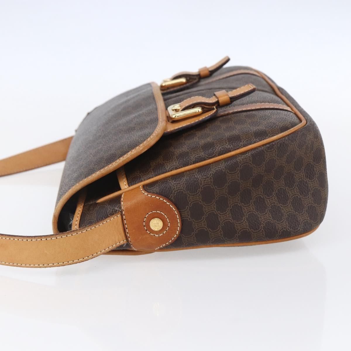 Celine Celine Vintage Macadam Shoulder Bag Canvas and Leather Size ONE SIZE - 3 Thumbnail