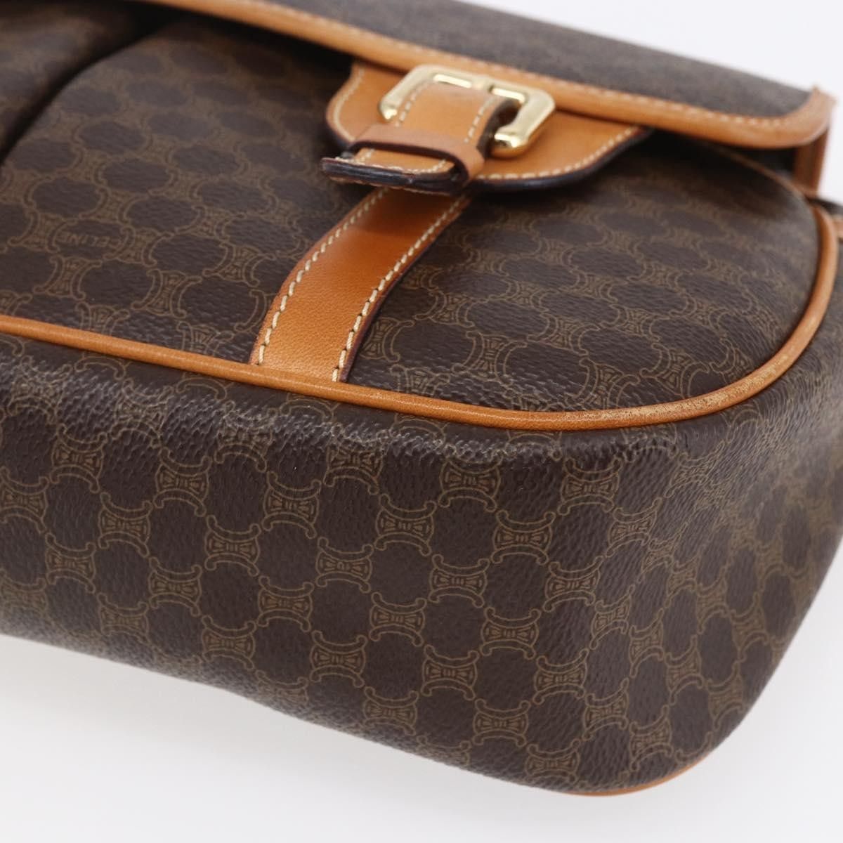 Celine Celine Vintage Macadam Shoulder Bag Canvas and Leather Size ONE SIZE - 9 Thumbnail