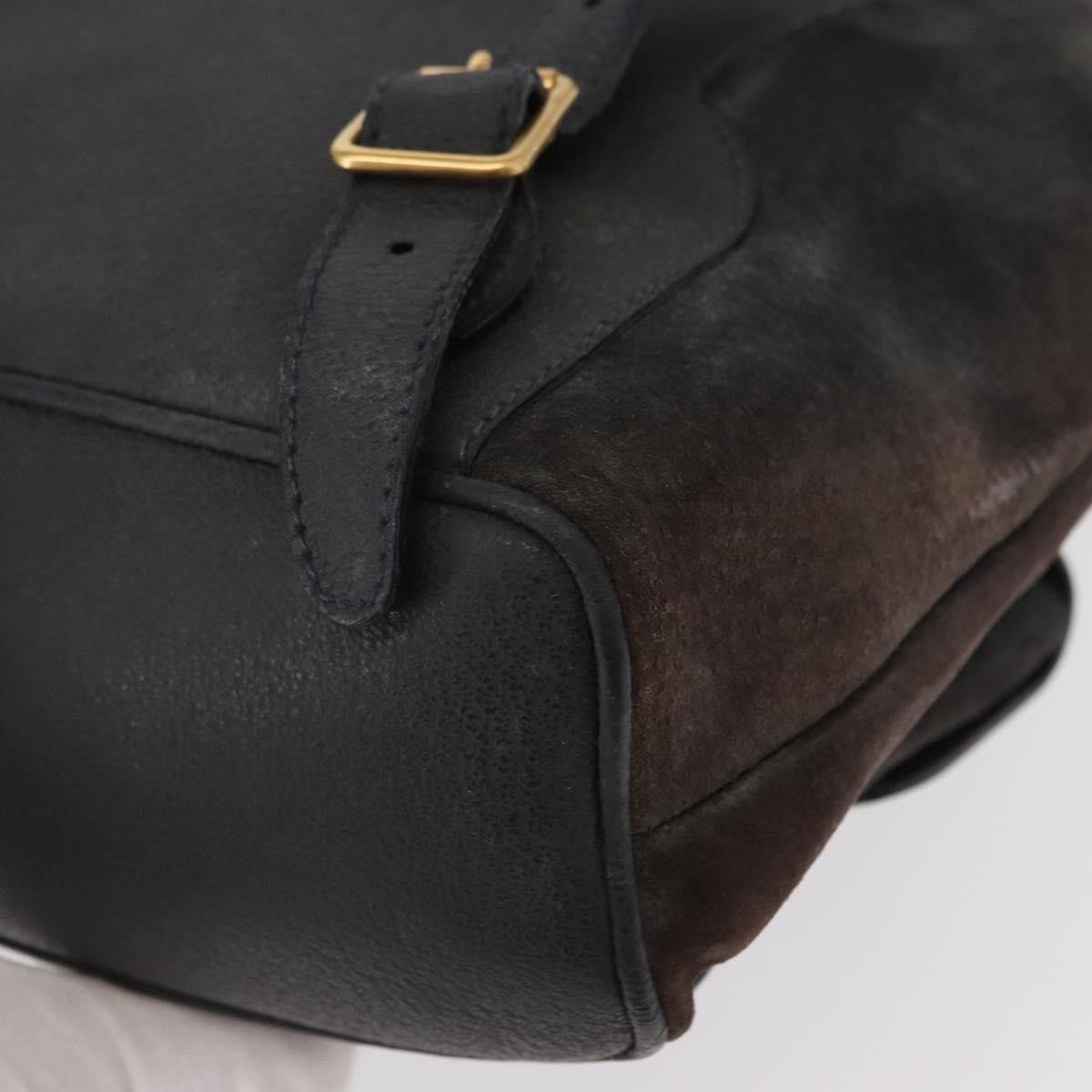 Gucci Gucci Vintage Bamboo Backpack Suede Size ONE SIZE - 11 Thumbnail