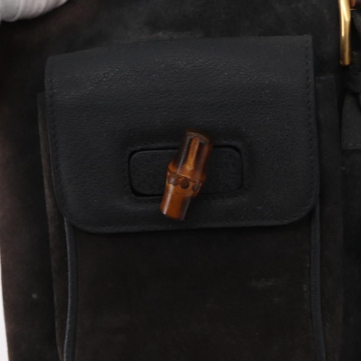 Gucci Gucci Vintage Bamboo Backpack Suede Size ONE SIZE - 23 Thumbnail
