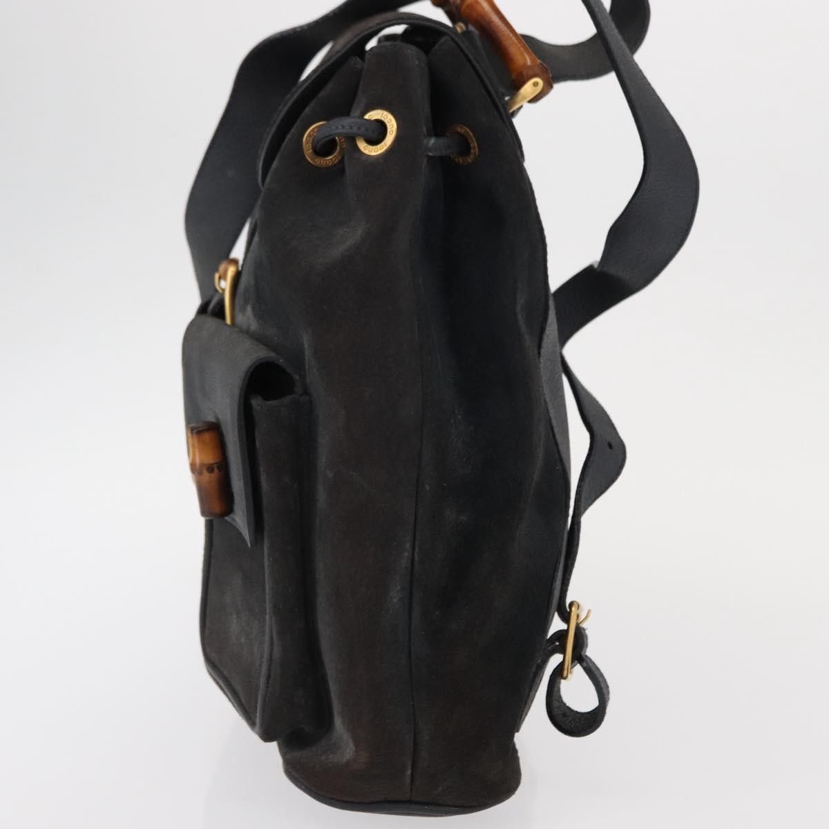 Gucci Gucci Vintage Bamboo Backpack Suede Size ONE SIZE - 3 Thumbnail