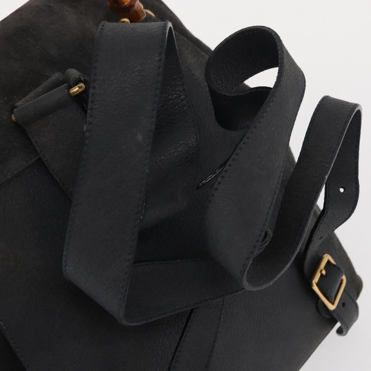 Gucci Gucci Vintage Bamboo Backpack Suede Size ONE SIZE - 16 Thumbnail