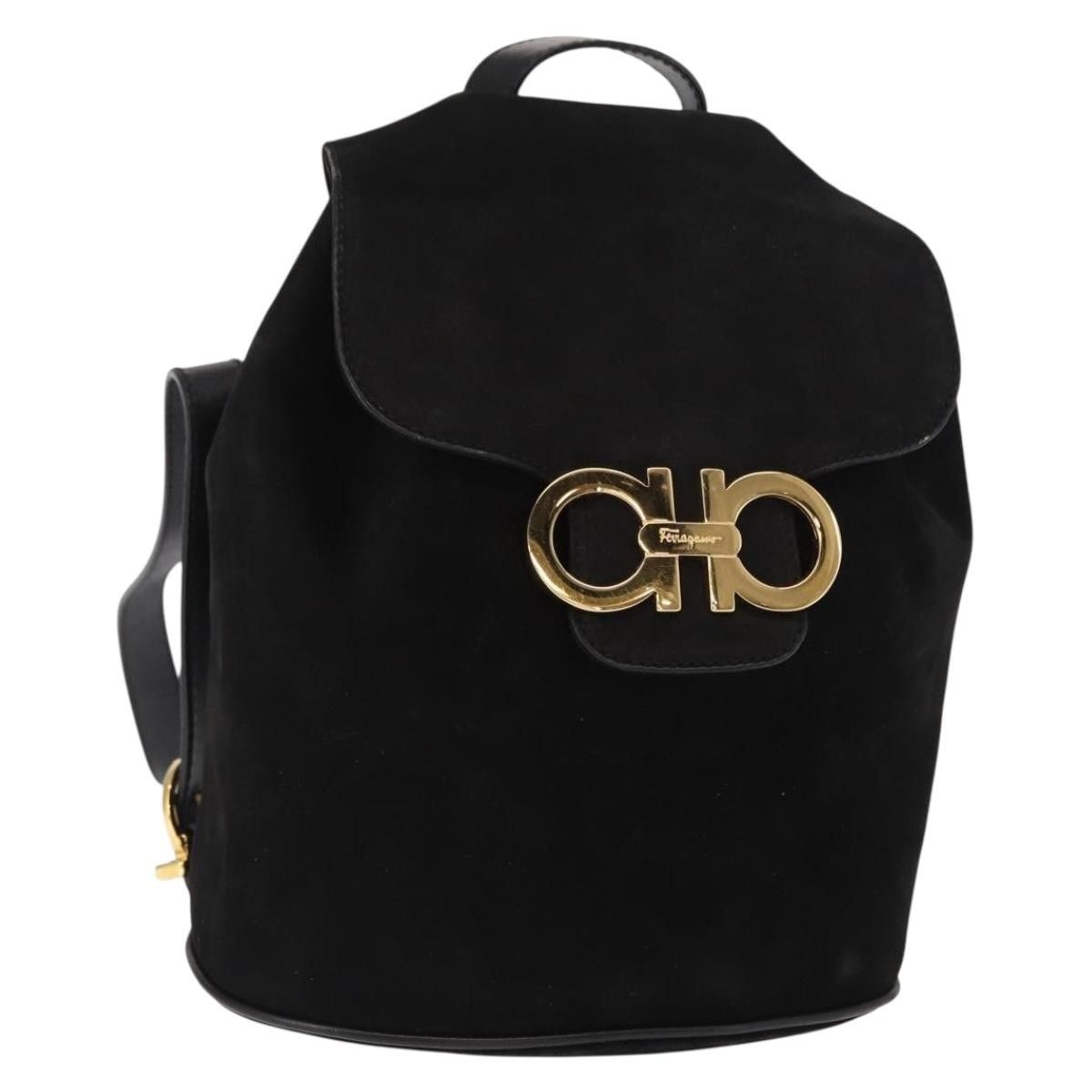 Salvatore Ferragamo Salvatore Ferragamo Gancini Backpack Suede Size ONE SIZE - 18 Thumbnail