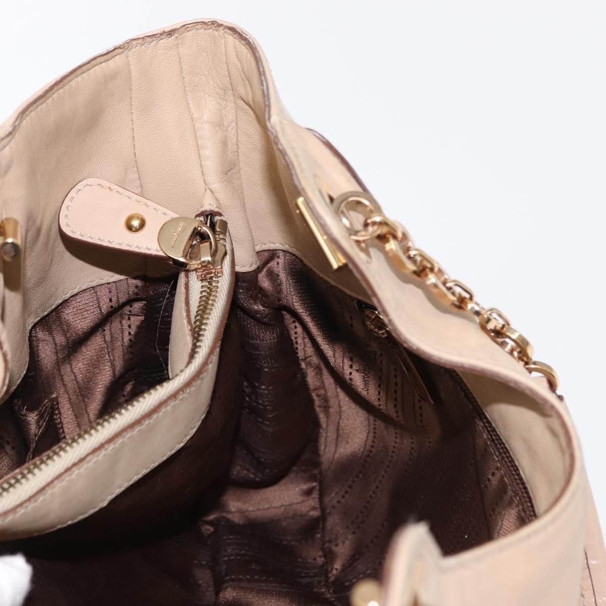 Salvatore Ferragamo Salvatore Ferragamo Betulla Chain Tote Leather Size ONE SIZE - 19 Thumbnail