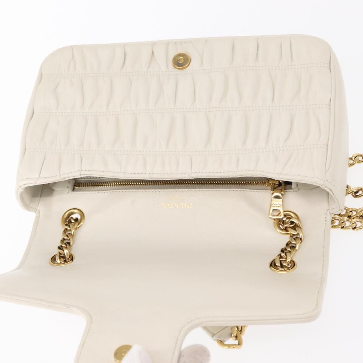 Prada Prada Chain Flap Shoulder Bag Nappa Gaufre Size ONE SIZE - 17 Thumbnail