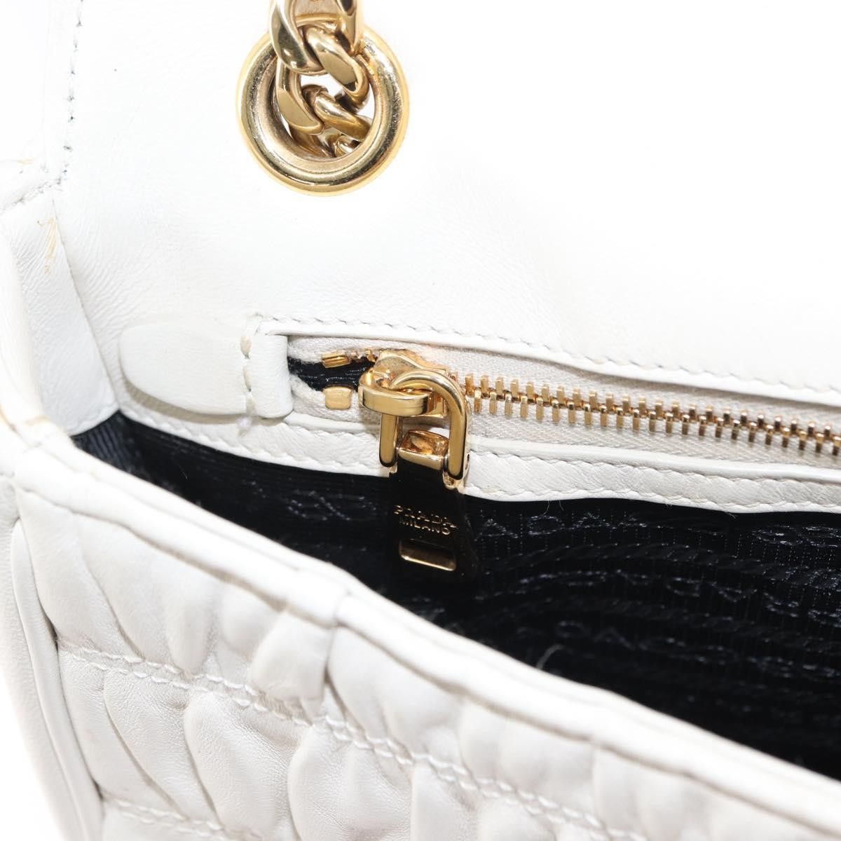 Prada Prada Chain Flap Shoulder Bag Nappa Gaufre Size ONE SIZE - 23 Thumbnail