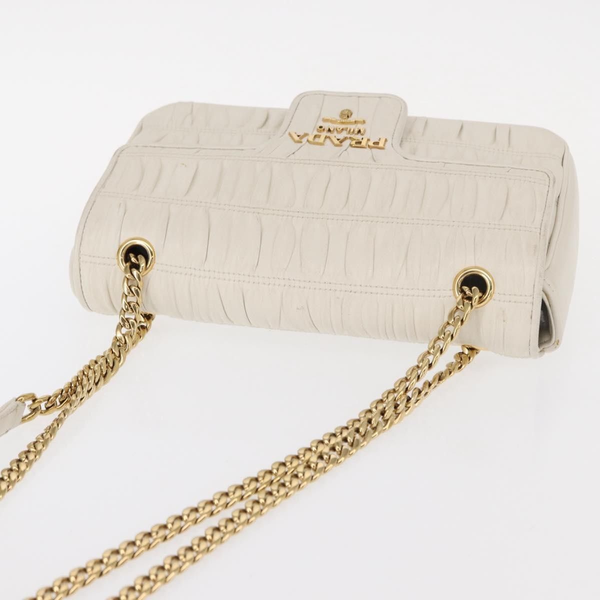 Prada Prada Chain Flap Shoulder Bag Nappa Gaufre Size ONE SIZE - 15 Thumbnail