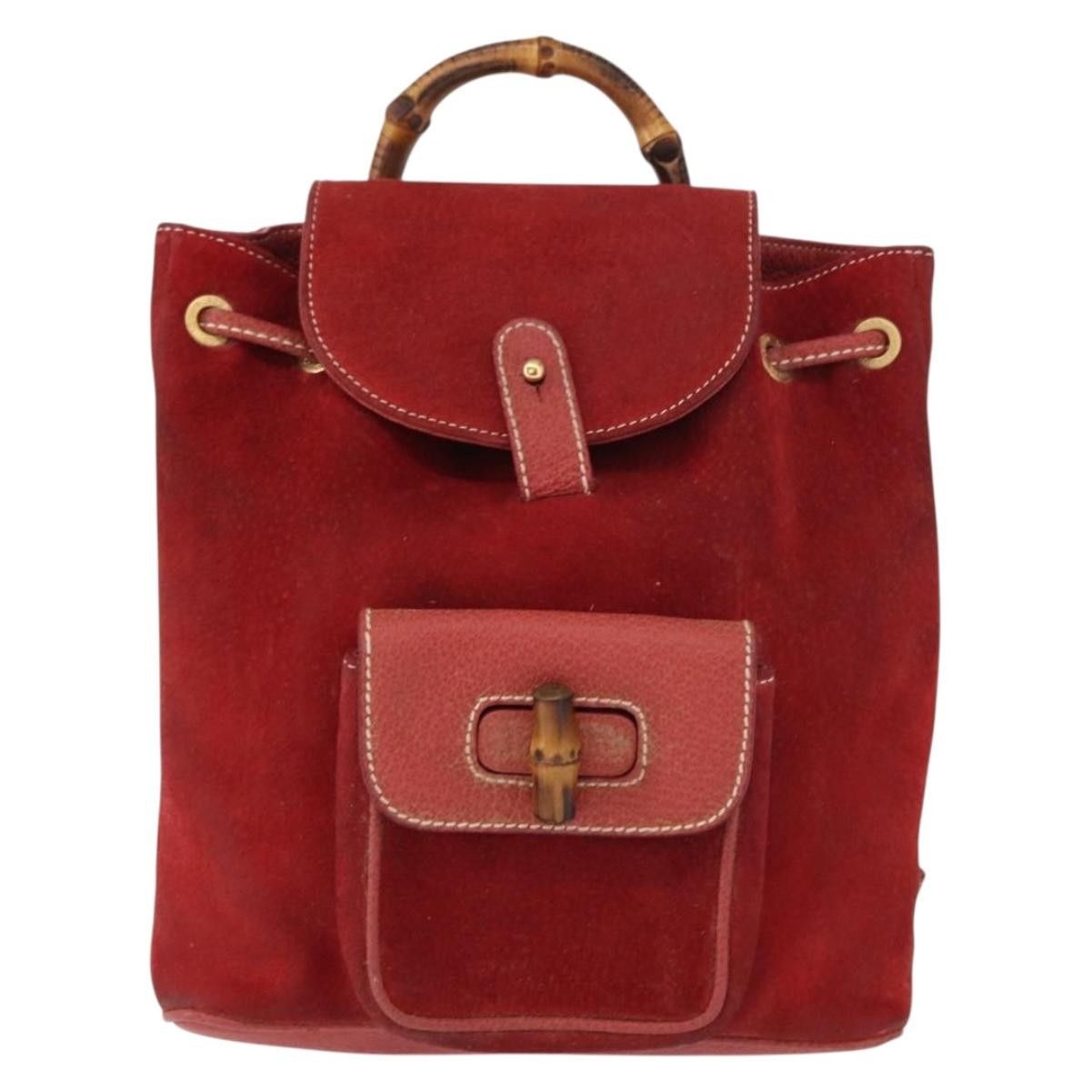 Gucci Gucci Vintage Bamboo Backpack Leather Size ONE SIZE - 12 Thumbnail