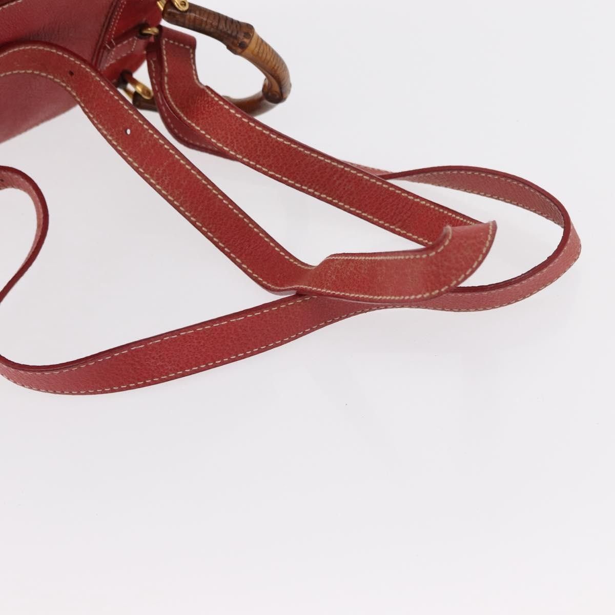 Gucci Gucci Vintage Bamboo Backpack Leather Size ONE SIZE - 16 Thumbnail