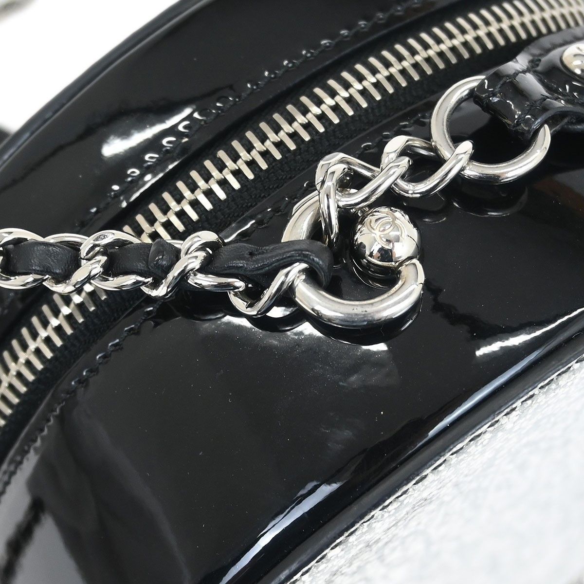 Chanel Chanel Evening On The Moon Round Evening Bag Glittered PVC with Patent Size ONE SIZE - 8 Thumbnail