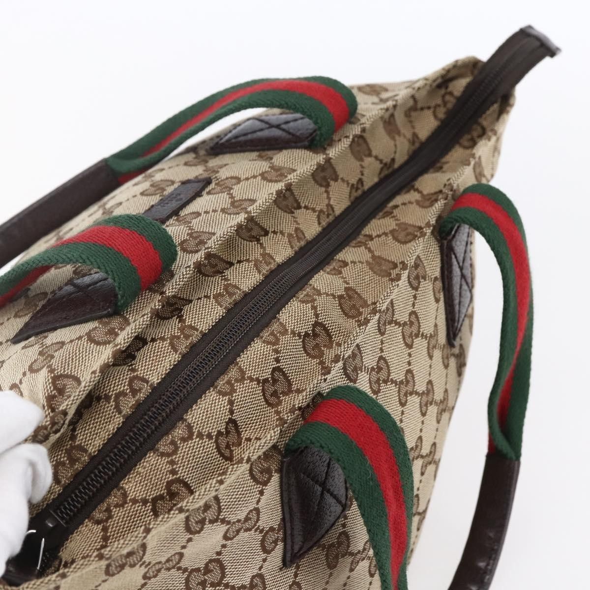 Gucci Gucci Web Zip Tote GG Canvas Size ONE SIZE - 15 Thumbnail