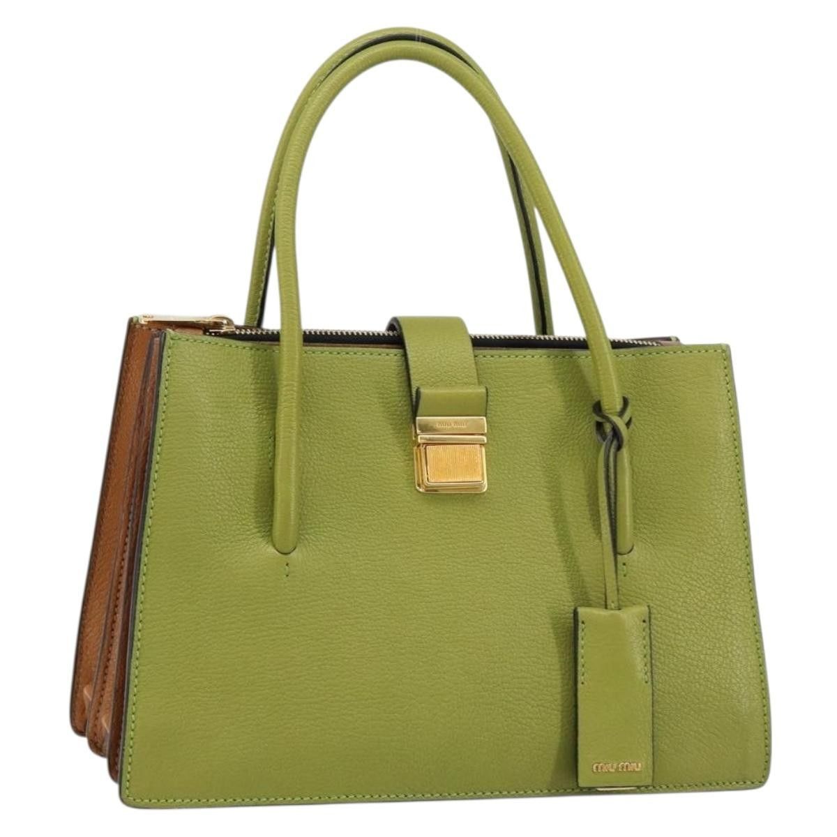 Miu Miu Miu Miu Madras Convertible Compartment Tote Leather Size ONE SIZE - 17 Thumbnail