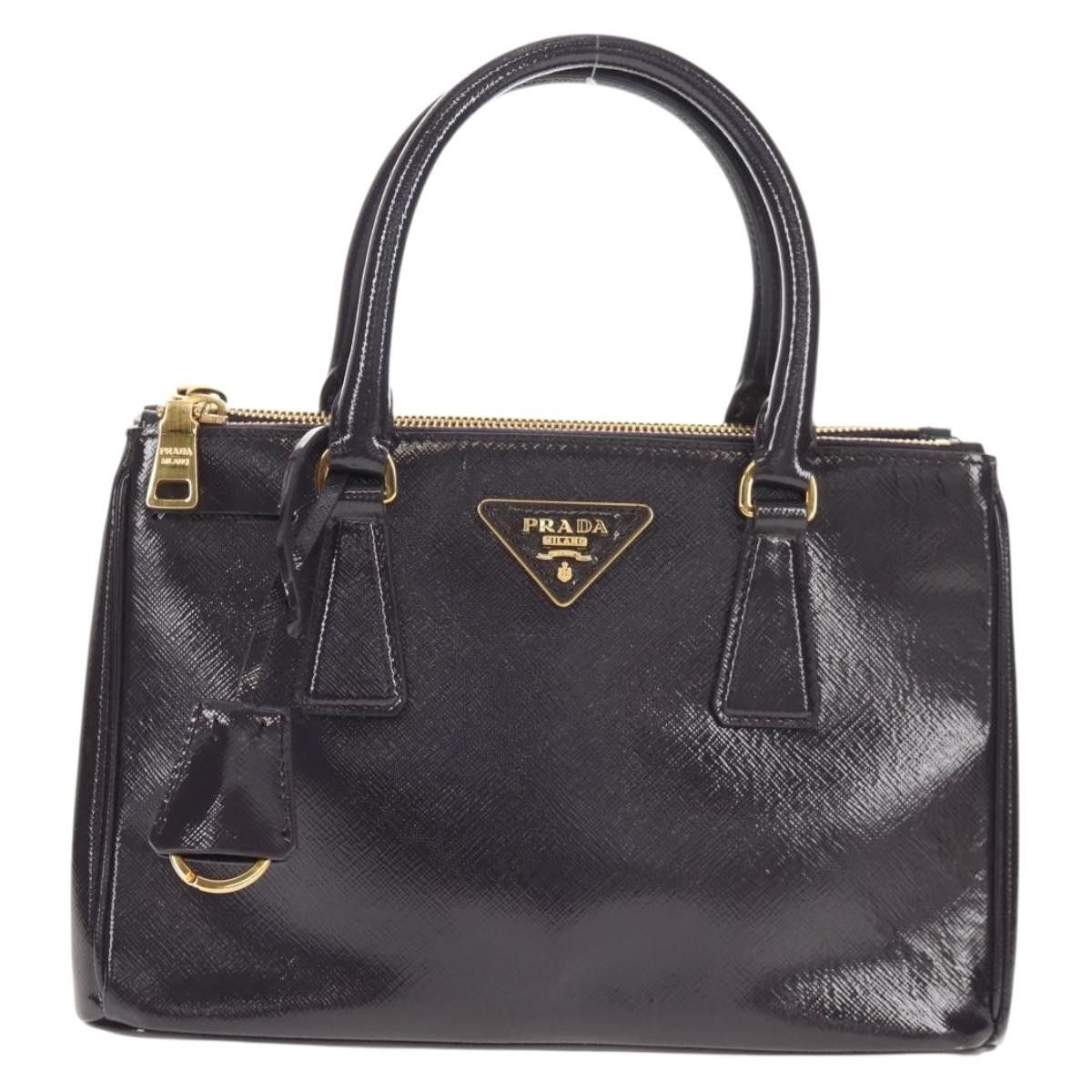 Prada Prada Galleria Double Zip Tote Vernice Saffiano Leather Size ONE SIZE - 19 Thumbnail