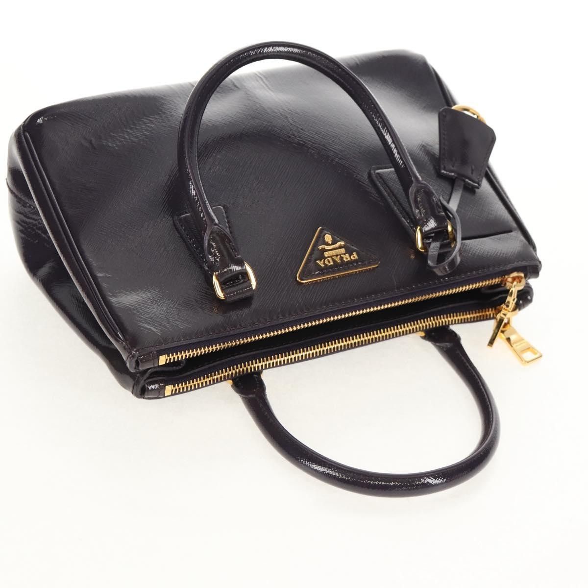 Prada Prada Galleria Double Zip Tote Vernice Saffiano Leather Size ONE SIZE - 17 Thumbnail