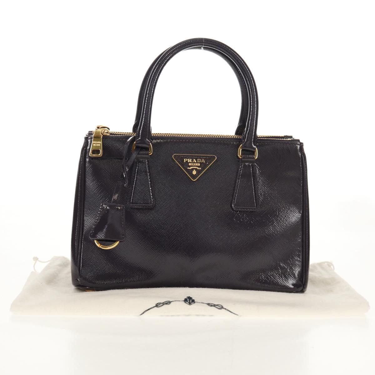 Prada Prada Galleria Double Zip Tote Vernice Saffiano Leather Size ONE SIZE - 14 Thumbnail