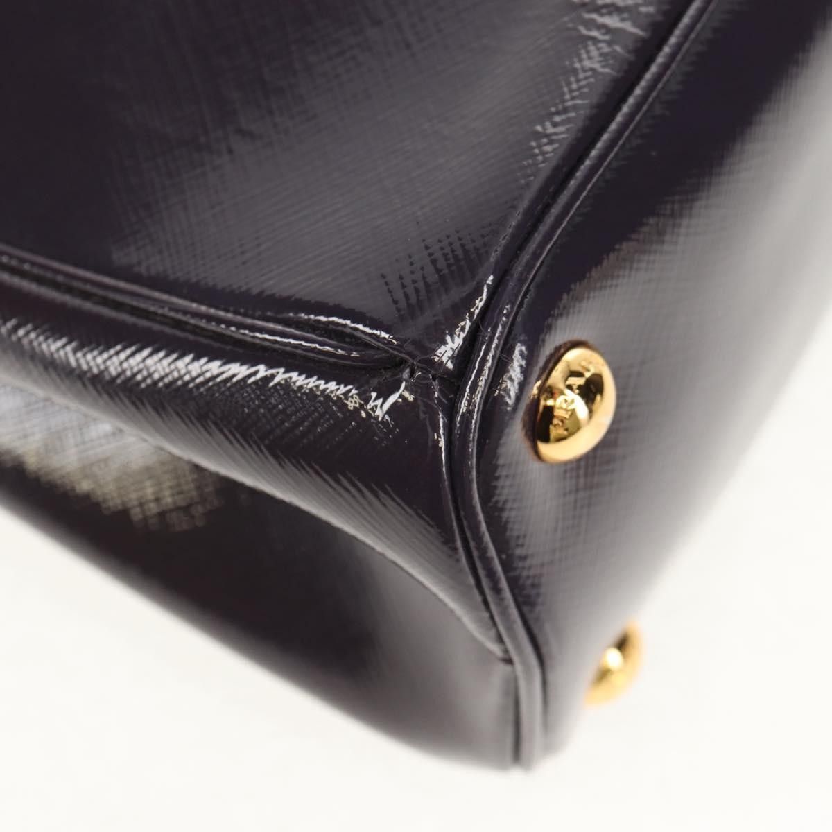 Prada Prada Galleria Double Zip Tote Vernice Saffiano Leather Size ONE SIZE - 9 Thumbnail