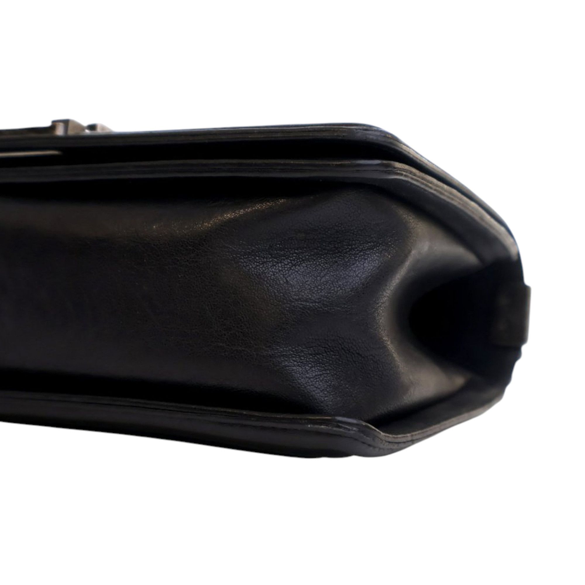 Chanel Old Medium Quilted Crumpled Calfskin Studded Boy Flap