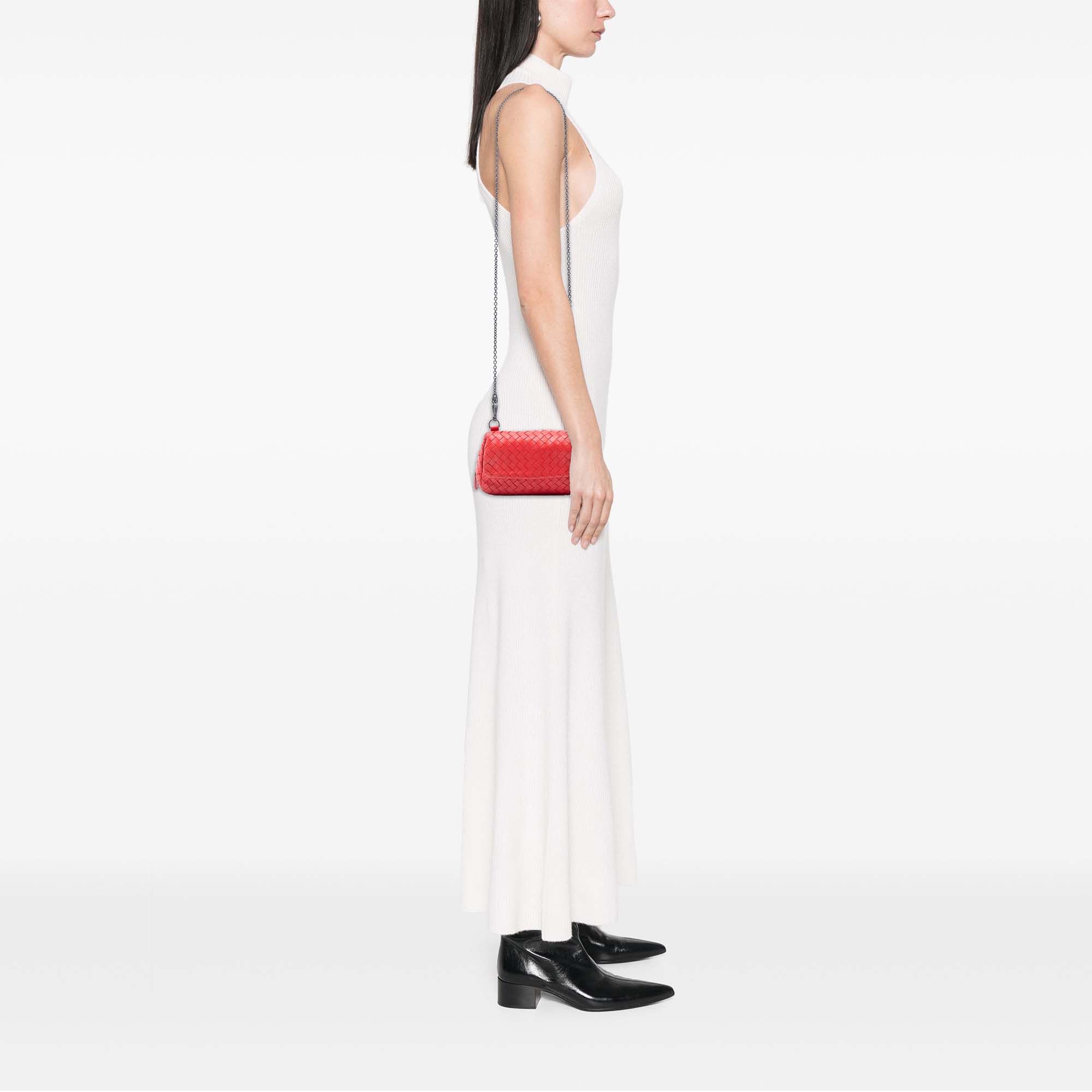 Bottega Veneta Bottega Veneta Mini Nappa Intrecciato Expandable Chain Flap Crossbody Size ONE SIZE - 7 Thumbnail
