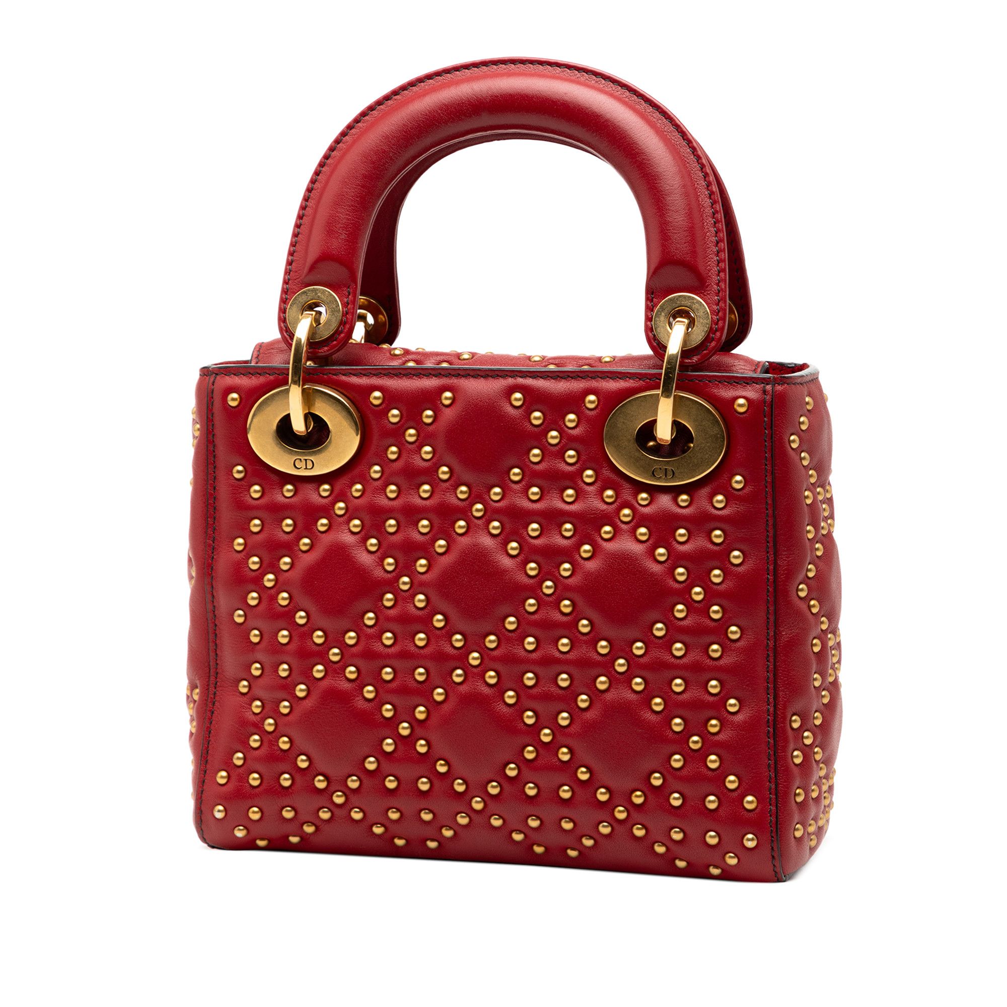 Dior Dior Mini Lambskin Cannage Studded Supple Lady Dior Size ONE SIZE - 2 Thumbnail