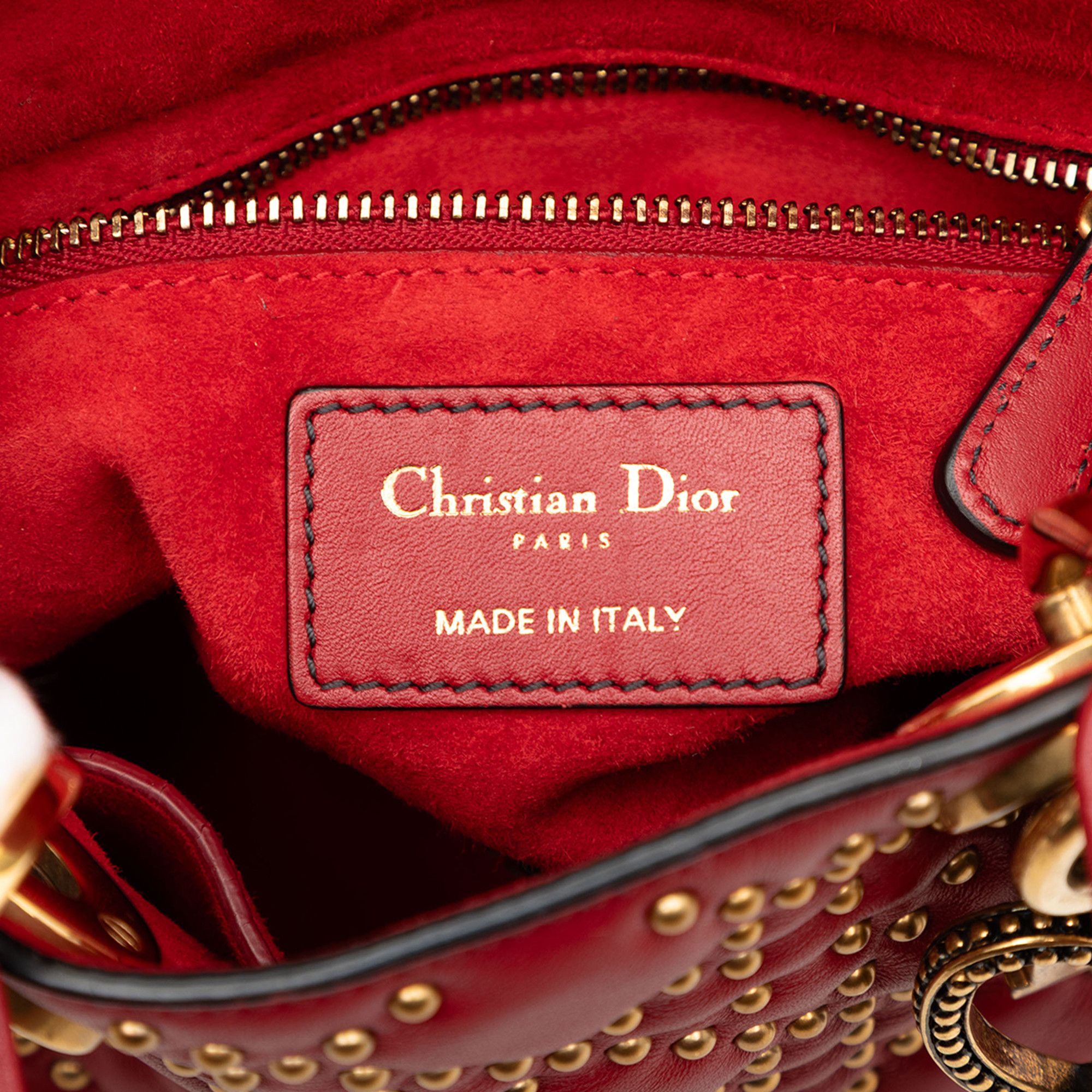 Dior Dior Mini Lambskin Cannage Studded Supple Lady Dior Size ONE SIZE - 5 Thumbnail