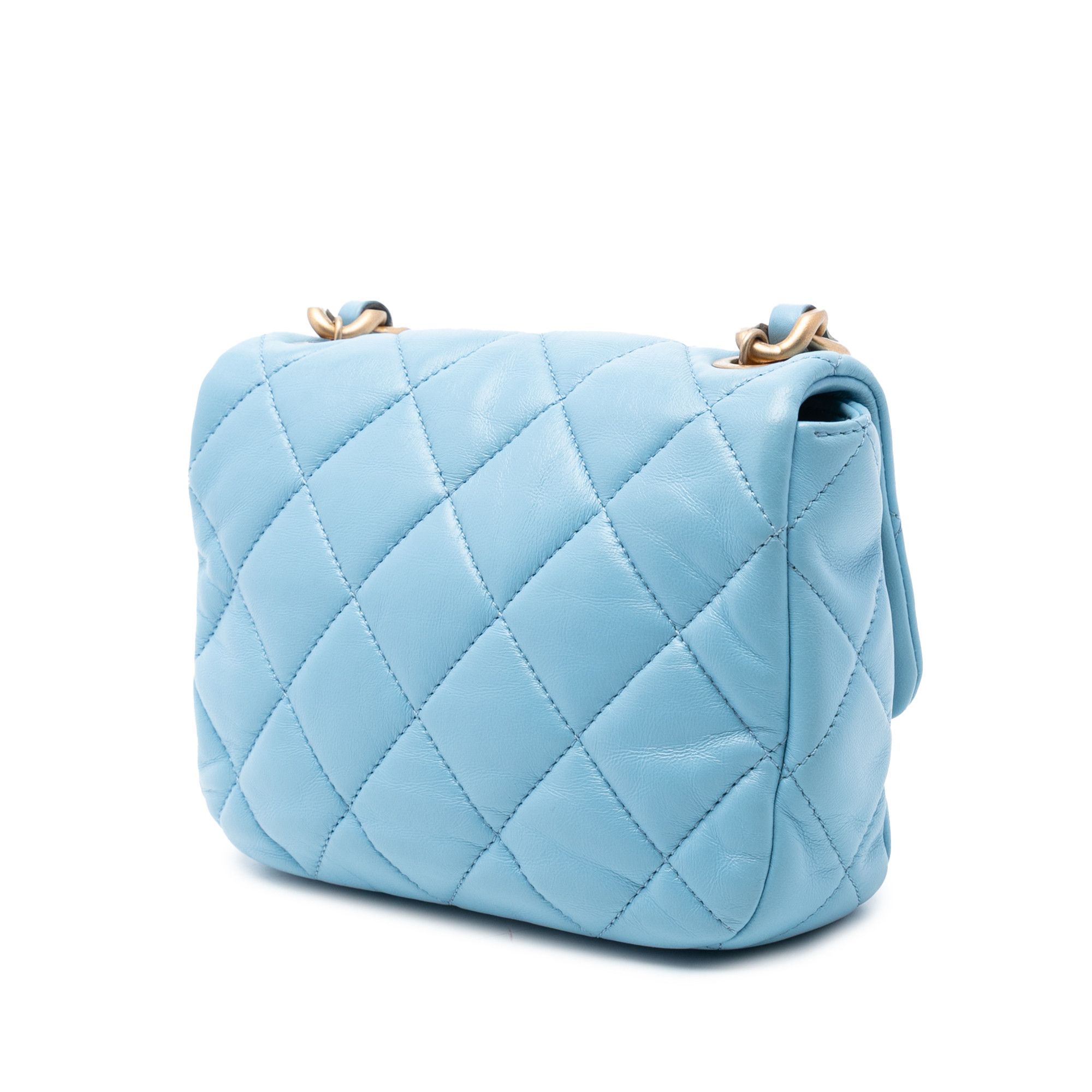 Chanel Chanel Mini Quilted Lambskin Lacquered Chain Flap Size ONE SIZE - 2 Thumbnail