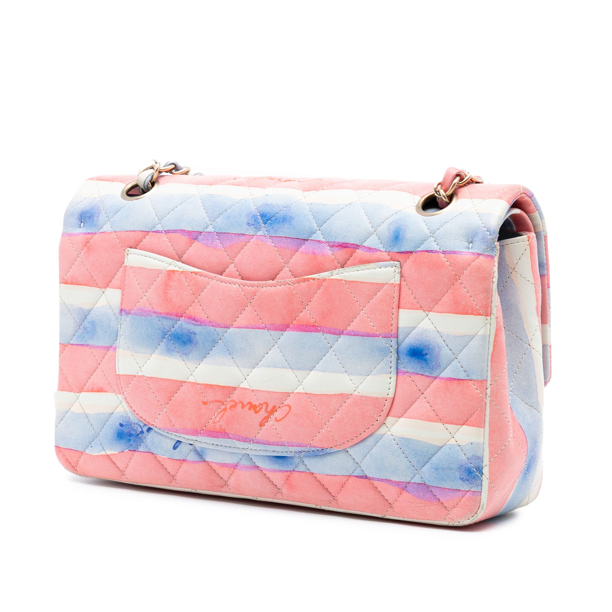Chanel Chanel Medium Classic Printed Lambskin Watercolor Double Flap Size ONE SIZE - 2 Thumbnail