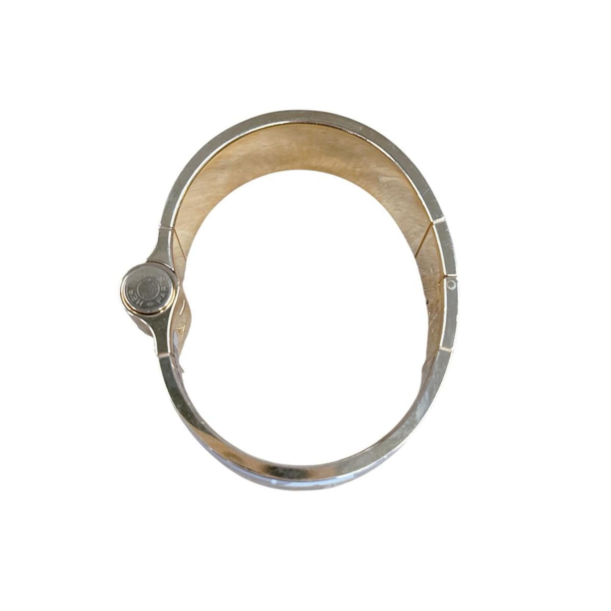 Hermes Hermes Hermès Charnière Bangle Bracelet GP White x Beige Gold Size ONE SIZE - 7 Thumbnail