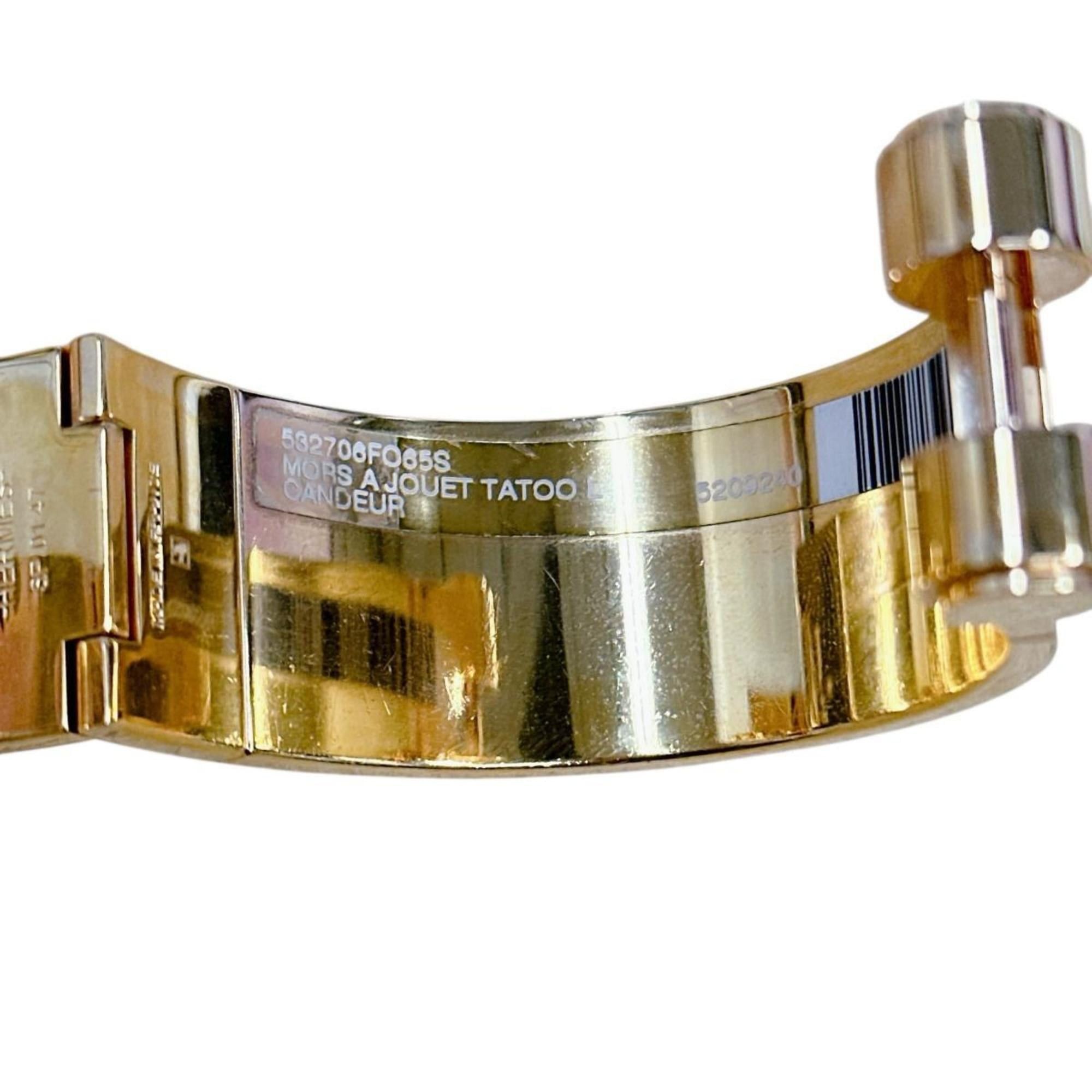 Hermes Hermes Hermès Charnière Bangle Bracelet GP White x Beige Gold Size ONE SIZE - 10 Thumbnail