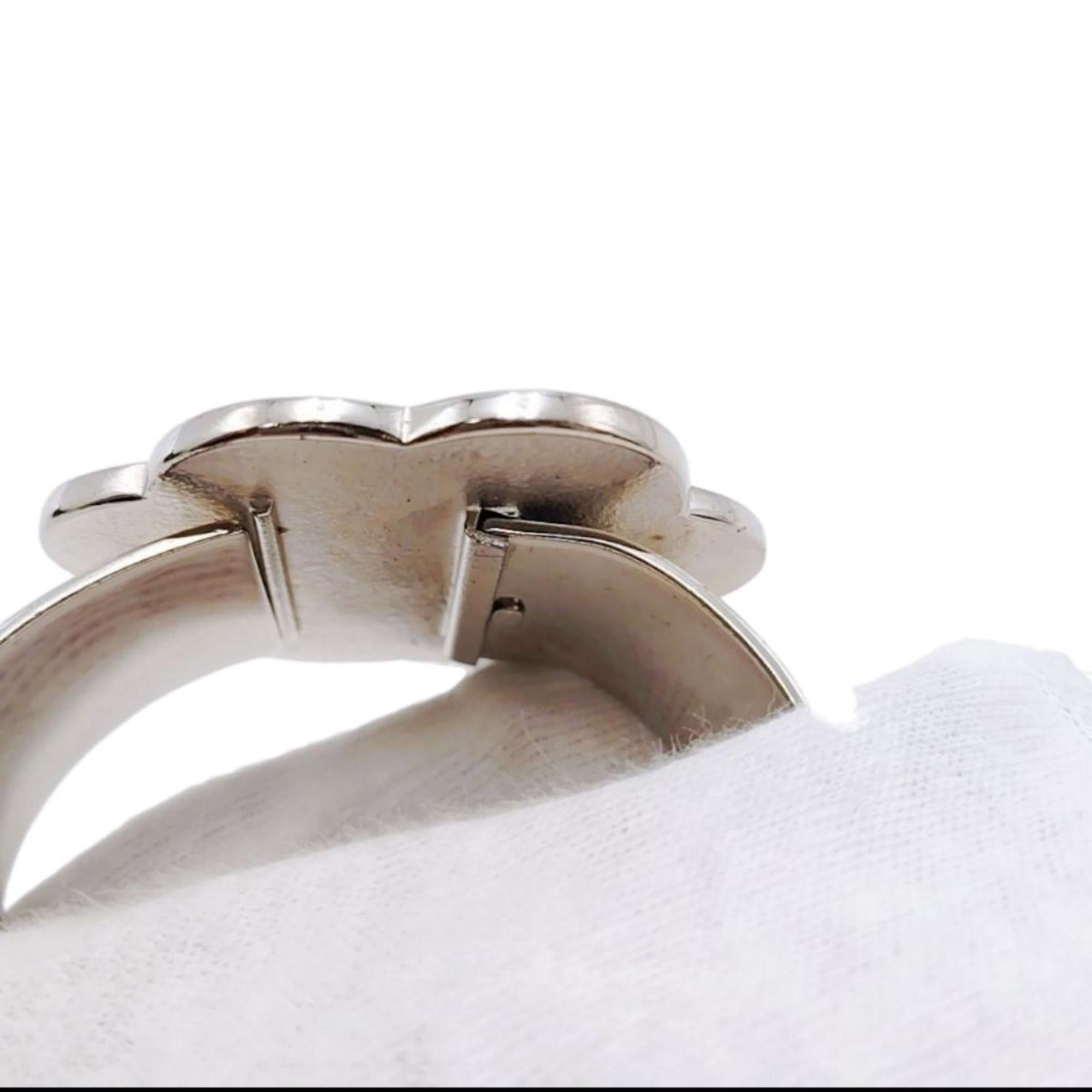 Chanel CHANEL Bangle Bracelet 98P Camellia Metal Black x White Size ONE SIZE - 10 Thumbnail