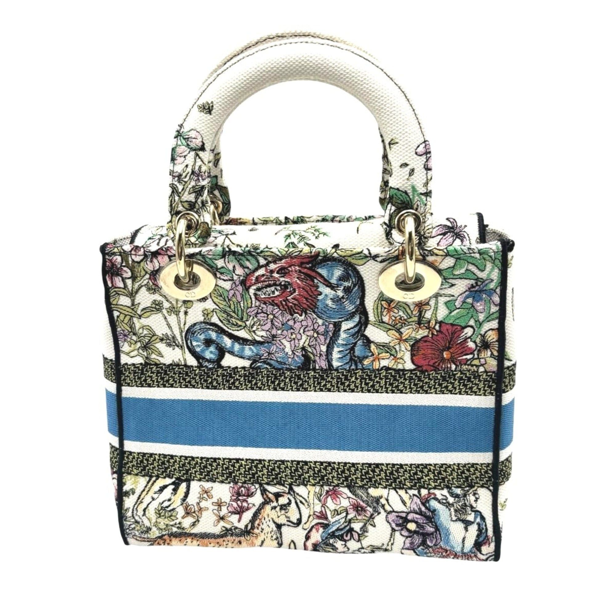 Dior Christian Dior Dior 2-way handbag, embroidered Lady canvas, multicolor Size ONE SIZE - 4 Thumbnail