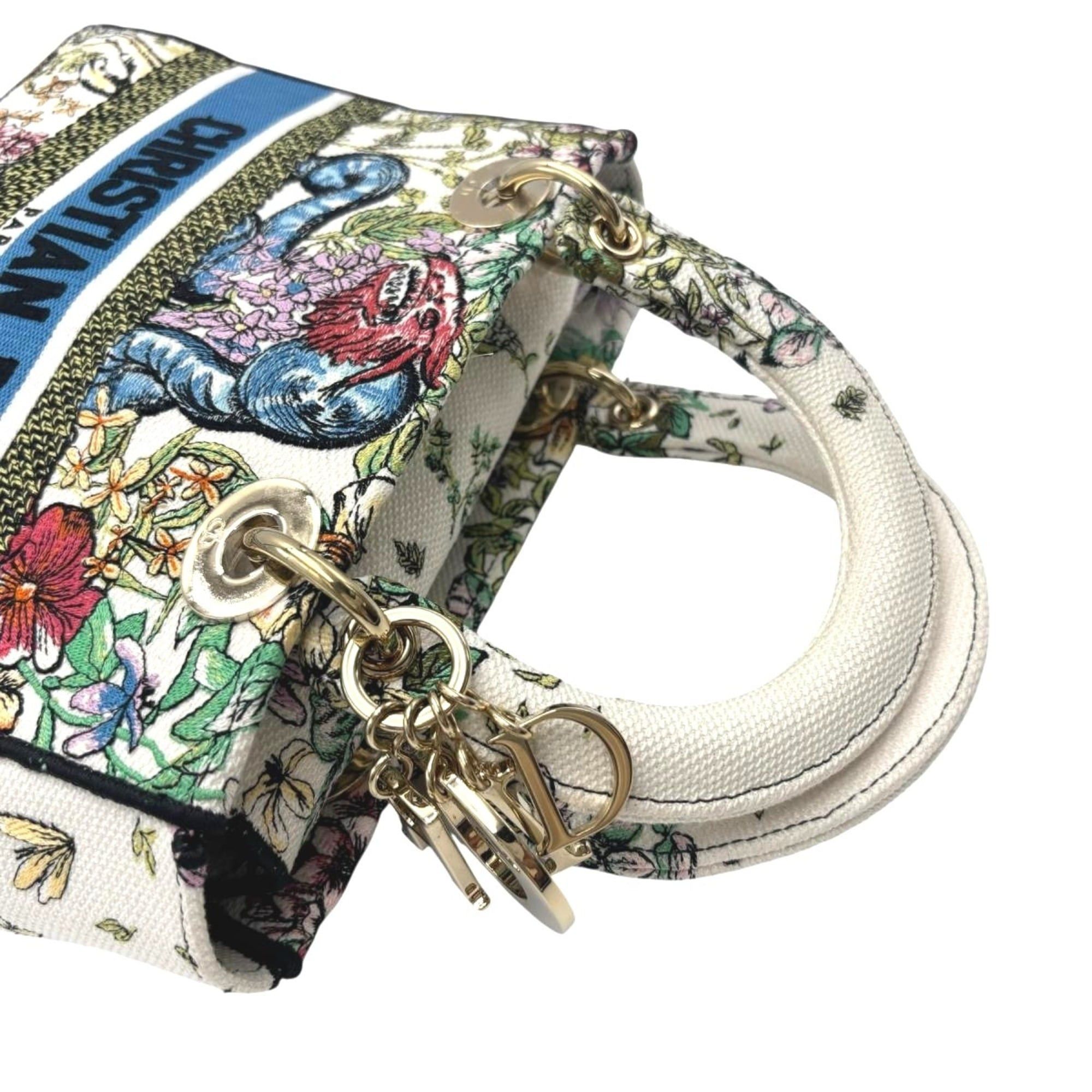 Dior Christian Dior Dior 2-way handbag, embroidered Lady canvas, multicolor Size ONE SIZE - 8 Thumbnail