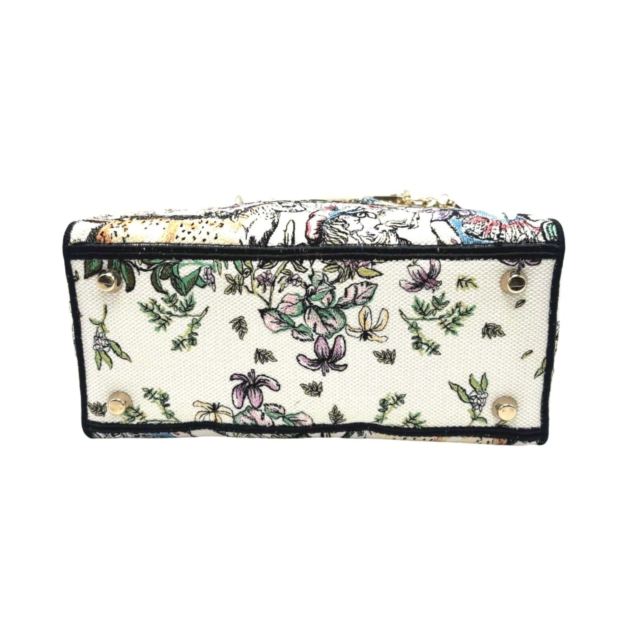 Dior Christian Dior Dior 2-way handbag, embroidered Lady canvas, multicolor Size ONE SIZE - 6 Thumbnail
